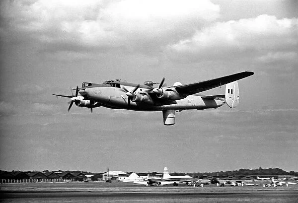 Farnborough Airshow. Avro Shackelton in flight. 2nd September 1952