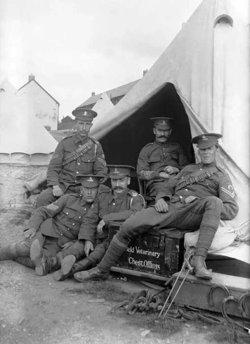 Framed Print : Farriers of the Royal Artillery pose fir the camera during a training exercise before Framed Print : Farriers of the Royal Artillery pose fir the camera during a training exercise before