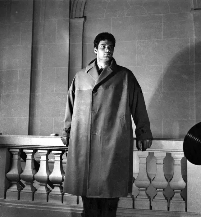 Framed Print : Fashion 1940 s: Male mannequin Christian Marquant wears a water-proof coat that can Framed Print : Fashion 1940 s: Male mannequin Christian Marquant wears a water-proof coat that can