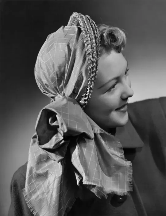 Framed Print : Fashion - 1940 s: This novel hat by Maria Guy is suitably named Frivolite Framed Print : Fashion - 1940 s: This novel hat by Maria Guy is suitably named Frivolite