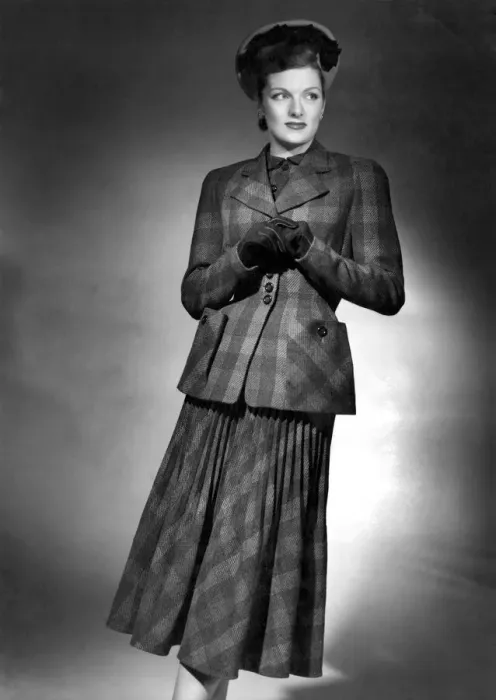 Framed Print : Fashion 1940 s: The two-piece suit by Brenner Sports'is unsurpassed Framed Print : Fashion 1940 s: The two-piece suit by Brenner Sports'is unsurpassed