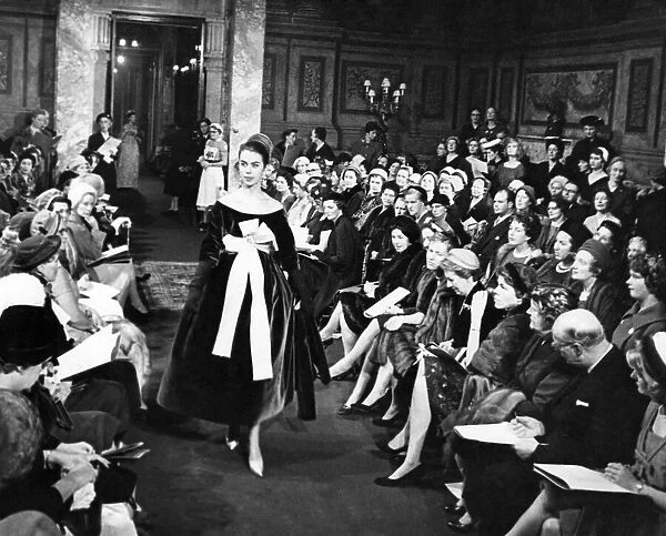 Fashion - 1950 s: A general view of the room where the fashion parade was held