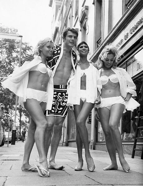 Fashion 1960 s. New swimwear. Svend, the famous Scandinavian designer is now