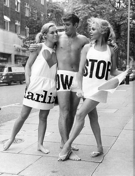 Fashion - 1960s. New swimwear. Svend, the famous Scandinavian designer is now the design