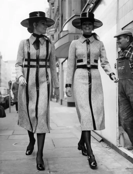 Framed Print : Fashion 1970 s: In defiance of pooff, Dior says: Down go Hemlines