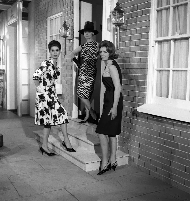 Framed Print : Fashion by Amies and Hartnell Honover Square 1960 Framed Print : Fashion by Amies and Hartnell Honover Square 1960
