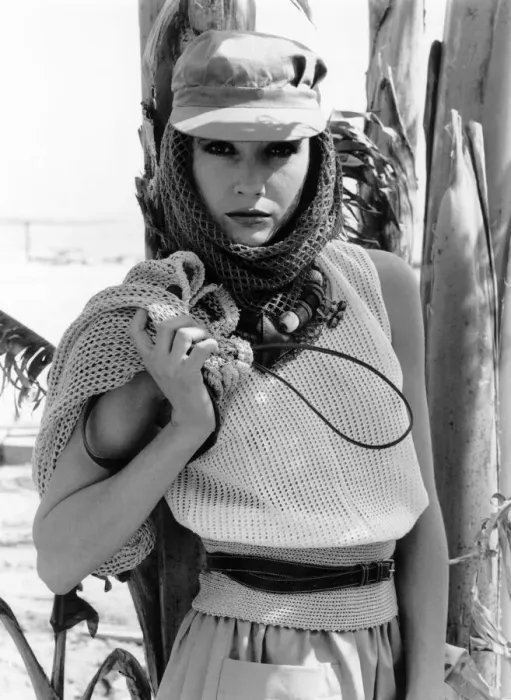 Framed Print : Fashion - Blouses: Summer fun at sunny Prices. Woman wearing a white mesh vest Framed Print : Fashion - Blouses: Summer fun at sunny Prices. Woman wearing a white mesh vest