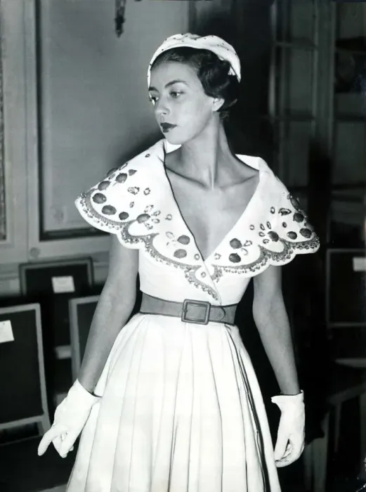 Framed Print : Fashion clothing shoot March 1949 The new plunge neckline from Paris Plunging Framed Print : Fashion clothing shoot March 1949 The new plunge neckline from Paris Plunging
