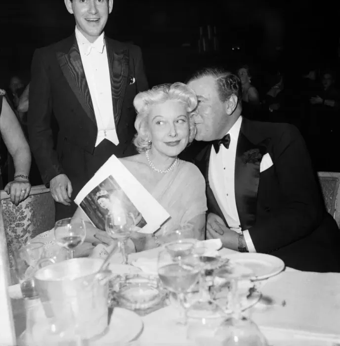 Framed Print : Fashion designer Norman Hartnell seen here with Frances Day actress Framed Print : Fashion designer Norman Hartnell seen here with Frances Day actress