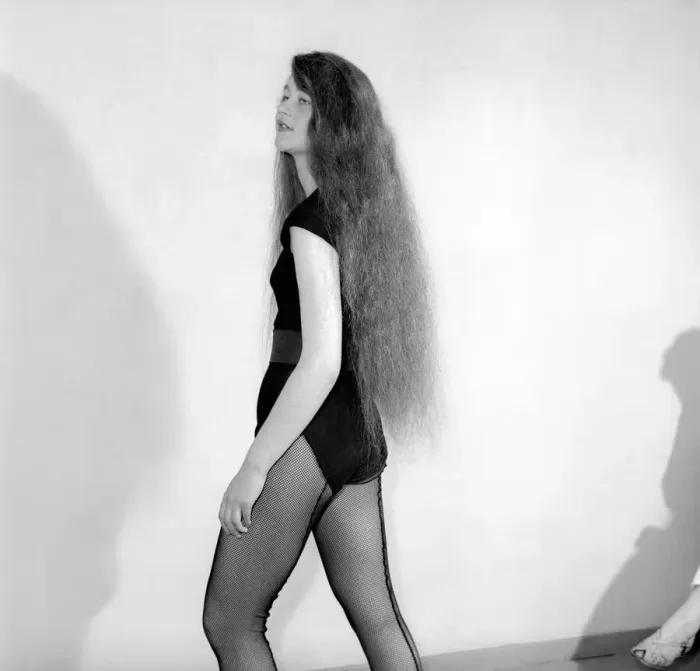 Framed Print : Fashion: Hair Styles: Judith Hoare seen here showing off her waist length hair