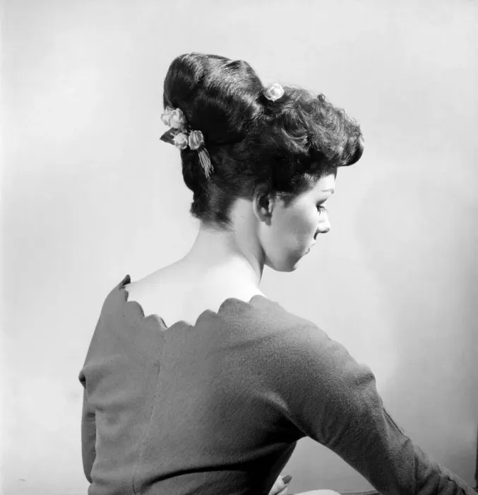 Framed Print : Fashion: Hair styles by Raymond. April 1956 B475-010 Framed Print : Fashion: Hair styles by Raymond. April 1956 B475-010