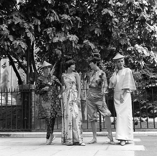Fashion - June 1965 Virginia Wannacott wearing 3 piece trouser suit in