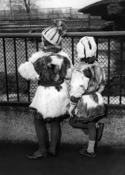 Framed Print : Fashion. Never mind the weather. Here are two young visitors to London who couldn Framed Print : Fashion. Never mind the weather. Here are two young visitors to London who couldn