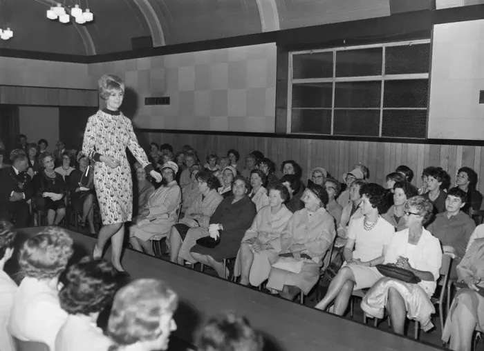 Framed Print : A fashion parade at the Co-op, Lincoln 21st September 1966