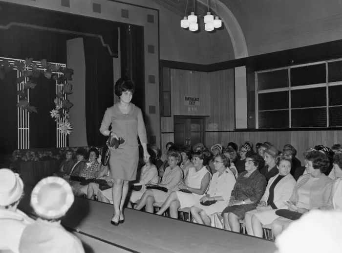 Framed Print : A fashion parade at the Co-op, Lincoln 21st September 1966