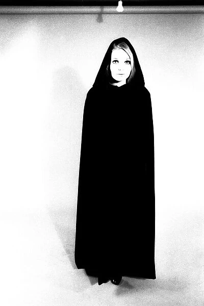 A fashion shoot from 13 April 1970 - A model wears a cloak