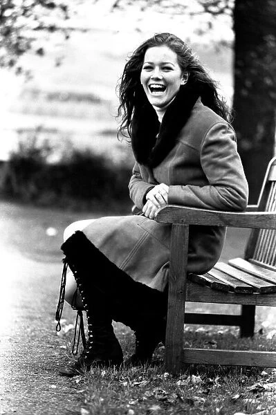 A fashion shoot from 26 October 1971 A model wearing a winter coat