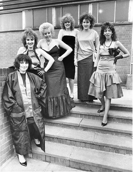 Fashion students (l to r) Kath Towler, Diane Hamilton, Anita Storey, Pat Emmerson