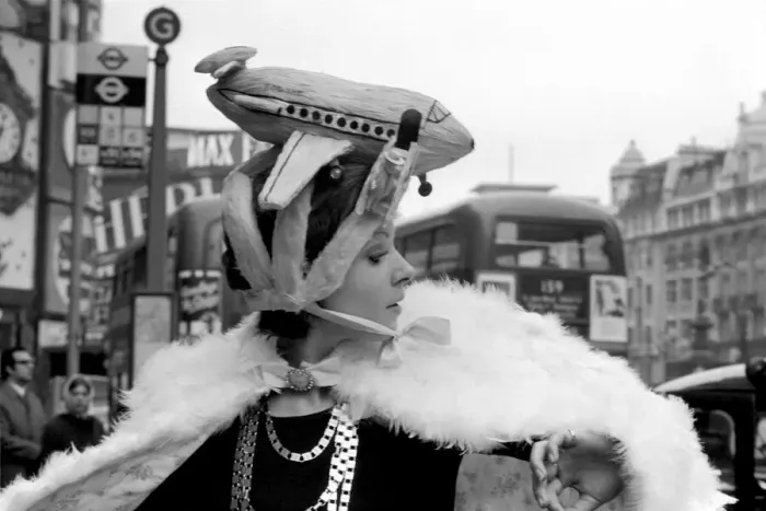 Framed Print : Fashions of the 11th Annual Poultry Feather Hat Competition were being shown at the CafAoe Framed Print : Fashions of the 11th Annual Poultry Feather Hat Competition were being shown at the CafAoe