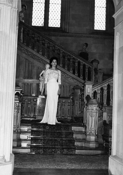 Fashions 1960 s: Fashion show at High Clere Castle, home of Lord Carnarvon