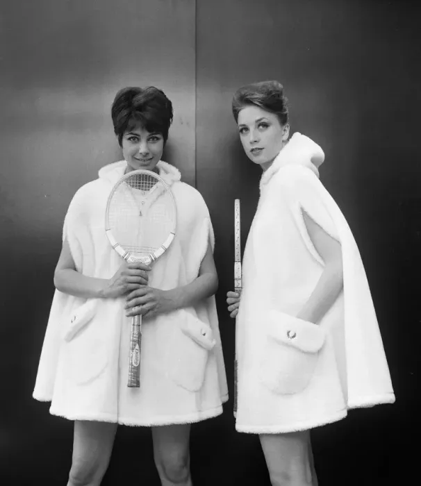 Framed Print : Fashions for Wimbledon Photoshoot. Models displaying a selection of Fred Perry Framed Print : Fashions for Wimbledon Photoshoot. Models displaying a selection of Fred Perry