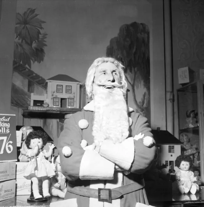 Framed Print : Father Christmas Harry Proctor. January 1955 Framed Print : Father Christmas Harry Proctor. January 1955