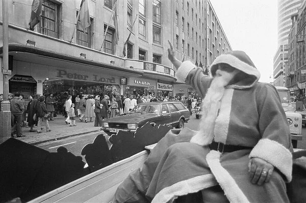 Father Christmas Tours Birmingham City Centre, 8th December 1979. Peter Lord