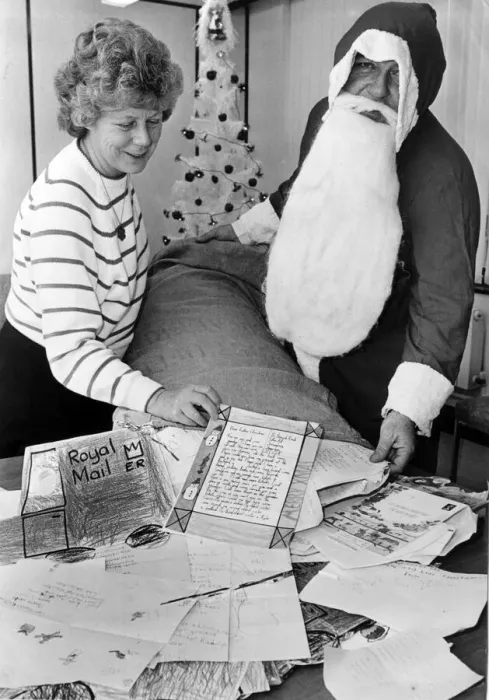 Framed Print : Father Christmass helpers are working flat out at the Post Office replying to more