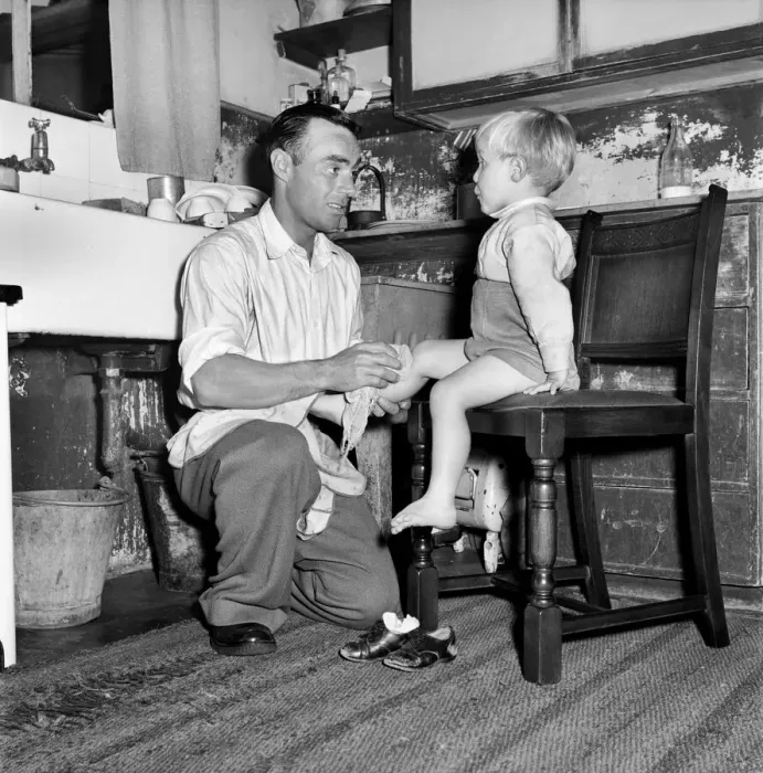 Framed Print : Father and Son. 1954 A104 Framed Print : Father and Son. 1954 A104