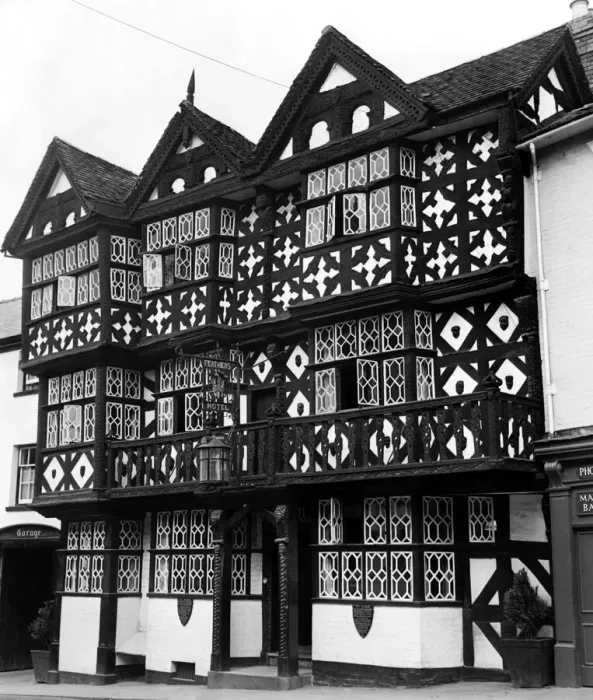 Framed Print : The Feathers Hotel, Ludlow, Shropshire. c. 1965. Local Caption watscan