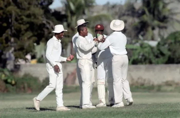 Framed Print : February 1990 90-1082-019 International Test Match Cricket. West Indies vs England Framed Print : February 1990 90-1082-019 International Test Match Cricket. West Indies vs England