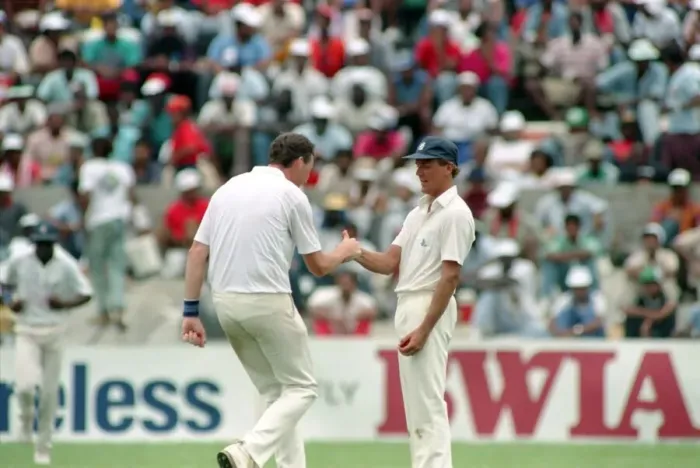 Framed Print : February 1990 90-1082-057 International Test Match Cricket. West Indies vs England
