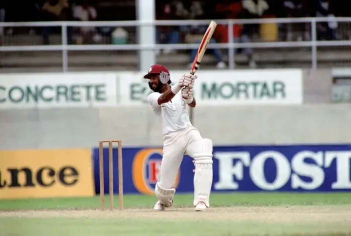 Framed Print : February 1990 90-1082-058 International Test Match Cricket. West Indies vs England