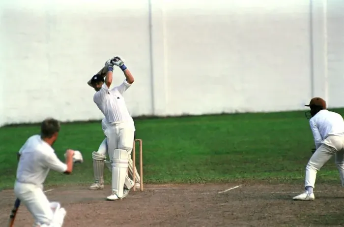 Framed Print : February 1990 90-1082-064 International Test Match Cricket. West Indies vs England