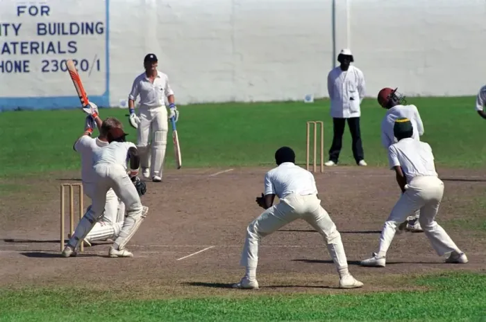 Framed Print : February 1990 90-1082-069 International Test Match Cricket. West Indies vs England Framed Print : February 1990 90-1082-069 International Test Match Cricket. West Indies vs England