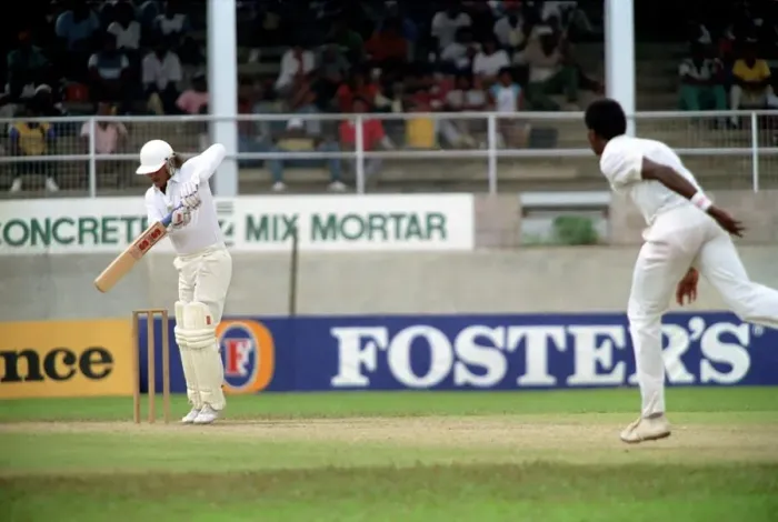 Framed Print : February 1990 90-1082-071 International Test Match Cricket. West Indies vs England