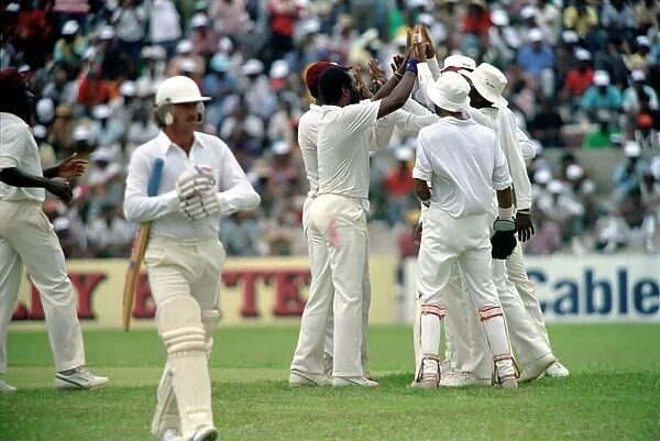 February 1990 90-1082-074 International Test Match Cricket. West Indies vs England