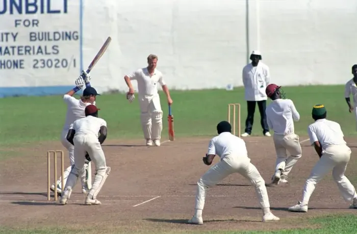 Framed Print : February 1990 90-1082-080 International Test Match Cricket. West Indies vs England