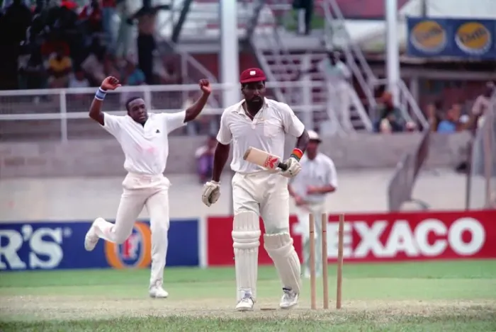 Framed Print : February 1990 90-1082-112 International Test Match Cricket. West Indies vs England Framed Print : February 1990 90-1082-112 International Test Match Cricket. West Indies vs England