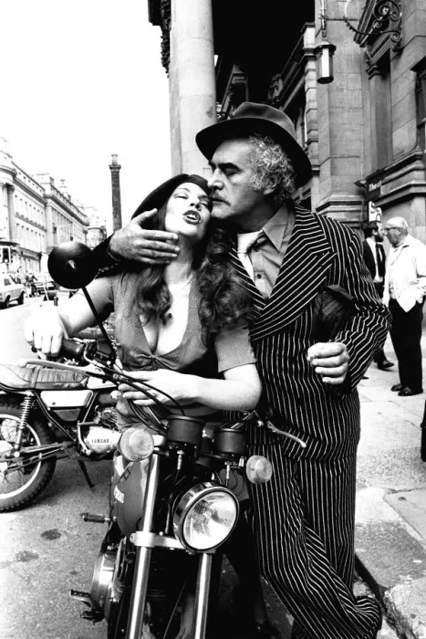 Framed Print : Federica Darla and Sally Erskine pose outside the Theatre Royal in Newcastle to promote
