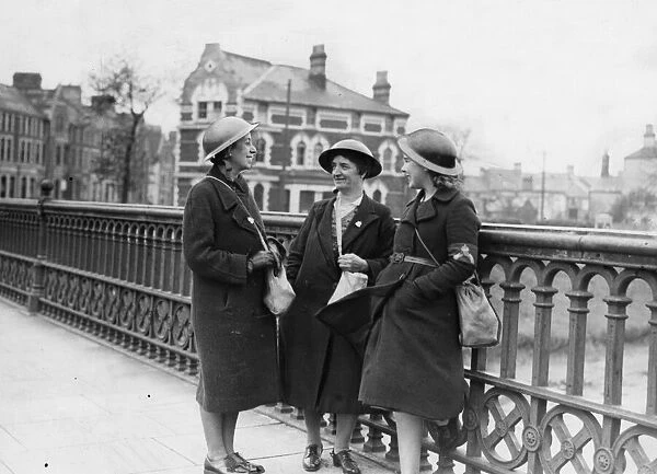 Female Air Raid Precaution wardens on duty during an invasion exercise in South Wales