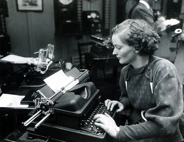 Female office worker, September 1936
