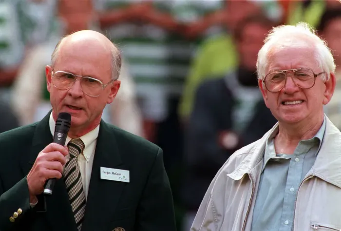 Framed Print : Fergus McCann with Celtic fan Owen Nugent August 1998 Framed Print : Fergus McCann with Celtic fan Owen Nugent August 1998
