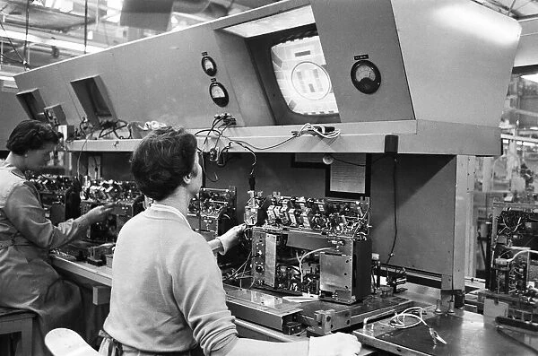 Ferguson Television Factory at Enfield. Picture shows ladies assembling television