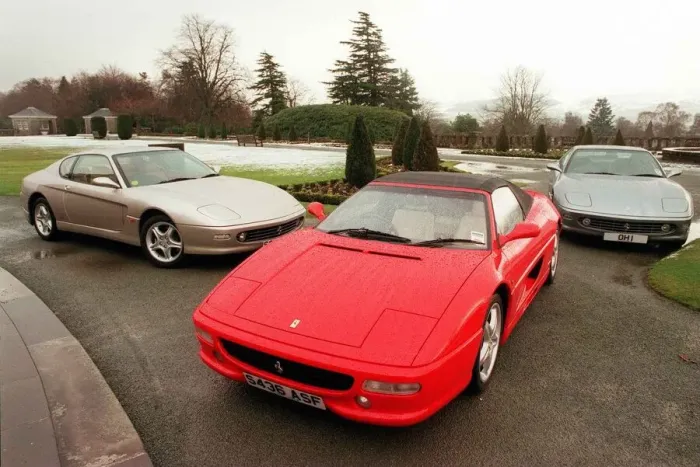 Framed Print : FERRARI CARS AT GLENEAGLES HOTEL February 1999 355 FI SPIDER (RED) Framed Print : FERRARI CARS AT GLENEAGLES HOTEL February 1999 355 FI SPIDER (RED)