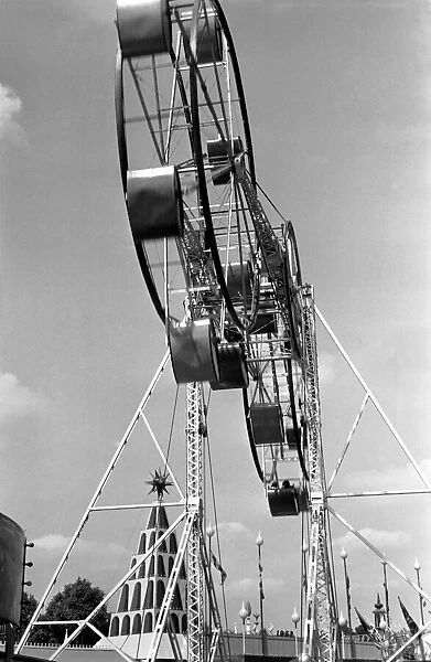 Ferris Wheel at Battesea Pleasure Gardens. June 1952 C3050