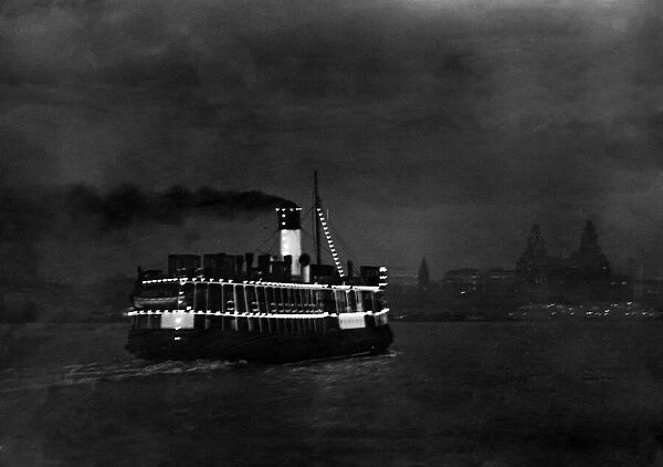 Ferry on the Mersey River, North West England, 21st February 1935