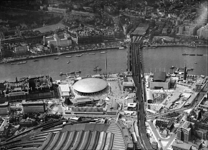 Framed Print : Festival of Britain 1951 An Aerial view of the South Bank site of the Festival of Framed Print : Festival of Britain 1951 An Aerial view of the South Bank site of the Festival of