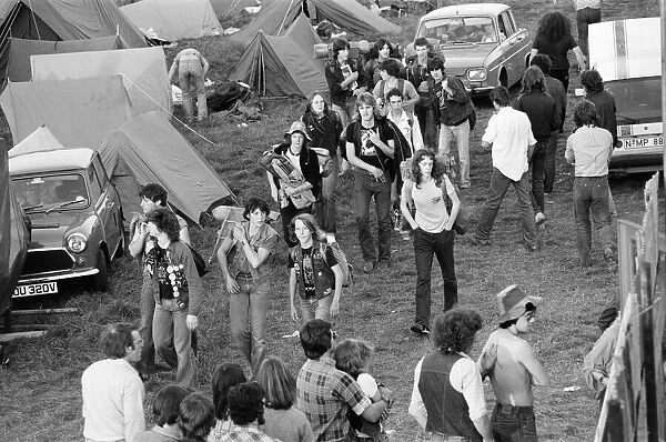 Festival goers at the 20th National Rock Festival, taking place 22nd to 24th August