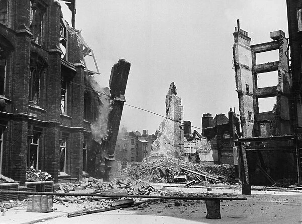 Fetter Lane, off Fleet Street, London, EC4 after one of the many Nazi Luftwaffe air